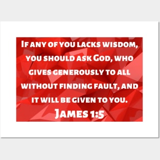 Bible Verse James 1:5 Posters and Art